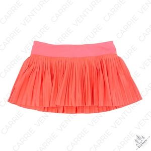 Lululemon Pleat To Street II Skirt Neon Grapefruit Pleated Skort Tennis Athletic